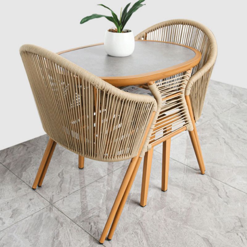 Boho Style Bistro Set 1/3 Pieces Stone Top Bistro Set for Home