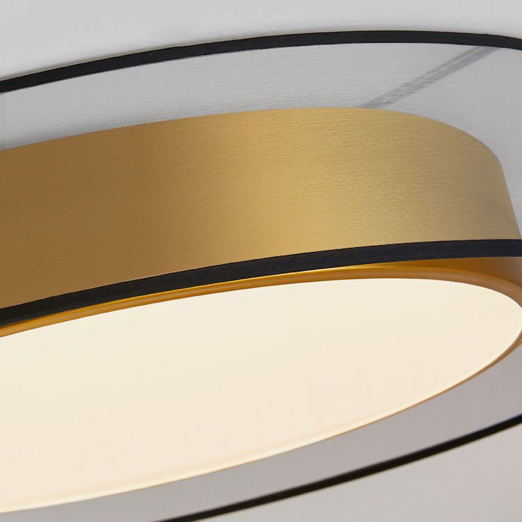 Lámpara de techo de montaje empotrado de latón de lujo LED elegante lámpara de montaje en techo para sala de estar