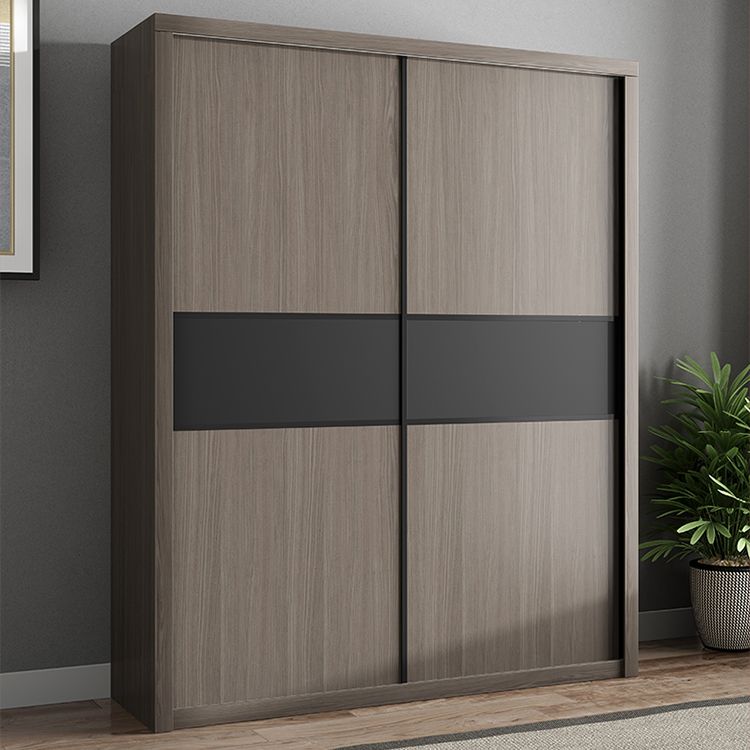 Engineered Wood Wardrobe Armoire With Shelves Modern Wardrobe Closet