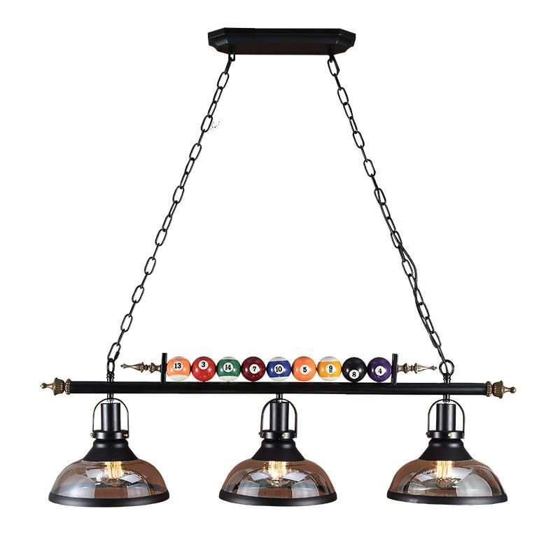 Industrial Style Hanging Lamp Bowl Shape Island Light Fixture for Bar (Included Balls)