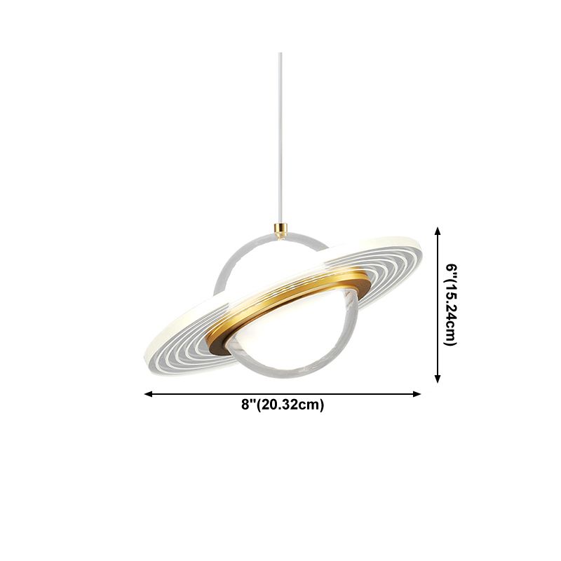 Pendentif à LED de chevet lampe à petite goutte à petite goutte avec une teinte acrylique globe