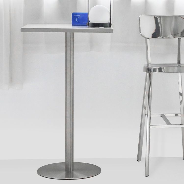 Industrial Style Pub Table Bar Height Metal Bar Table for Indoor