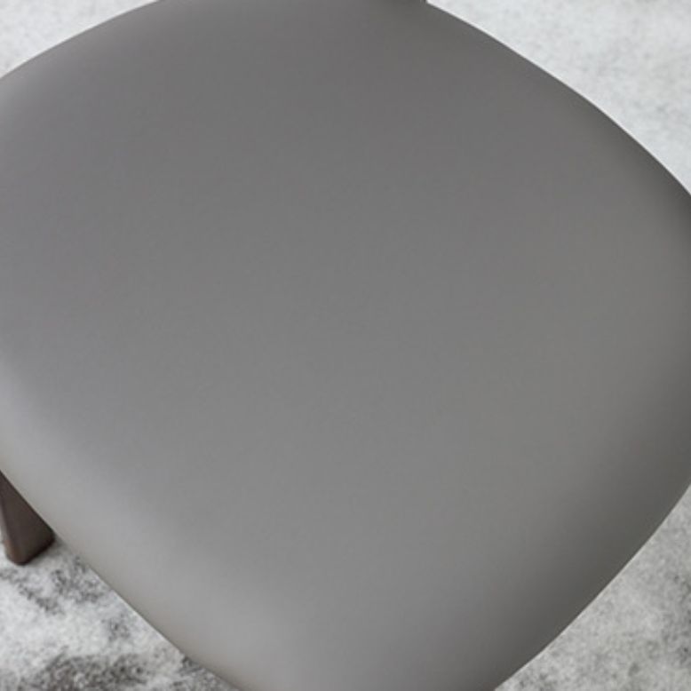 Industrial Upholstered Armless Chair Kitchen Solid Wood Dining Chair