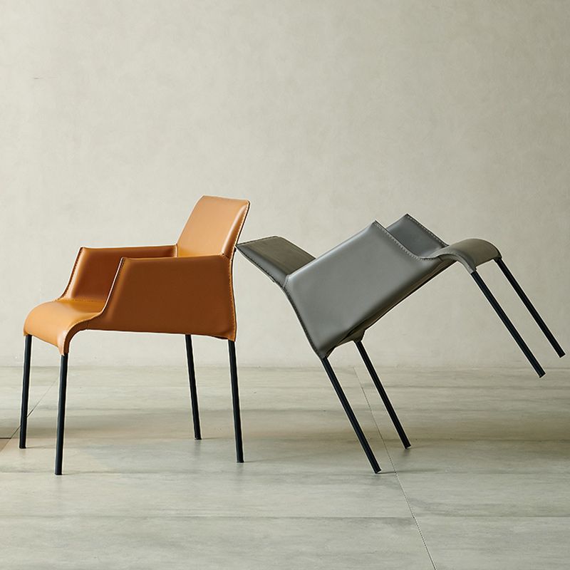 Leather Dining Arm Chair Upholstered Dining Armchair for Dining Room