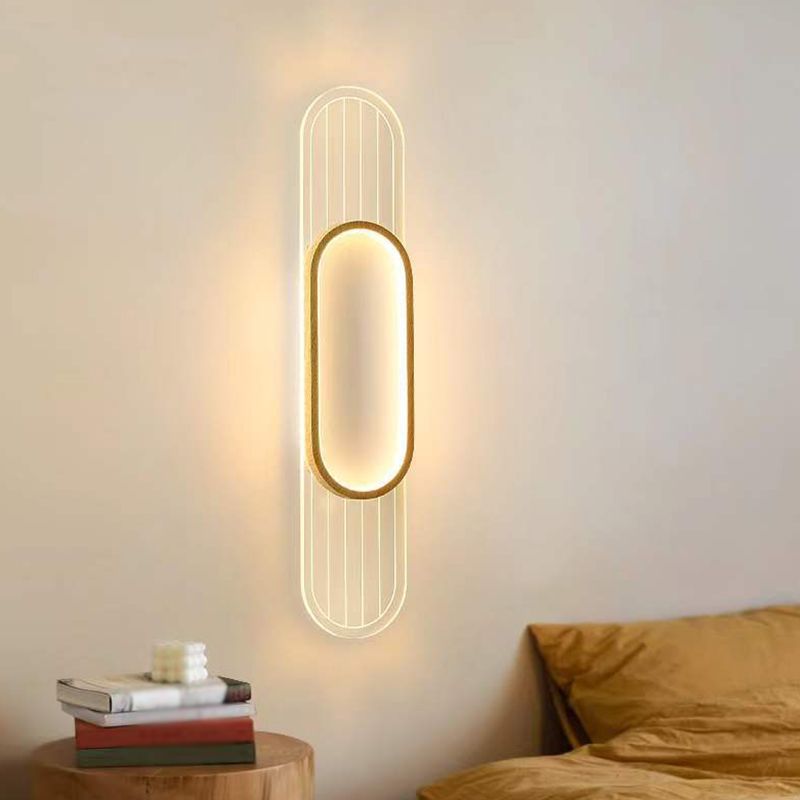 Geometric Simplicity Acrylic 1 Light Wall Light Fixture in Clear