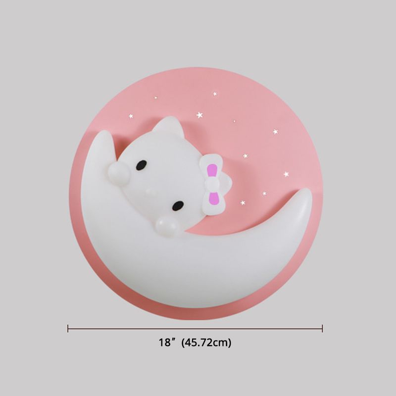 Plafonnier encastré à 1 lumière, luminaire de plafond en plastique de dessin animé