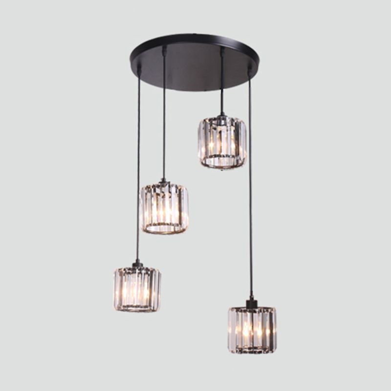 Geometrischer Schattenstreppenhänke Lichtglas zeitgenössischer Multi -Licht -Anhänger