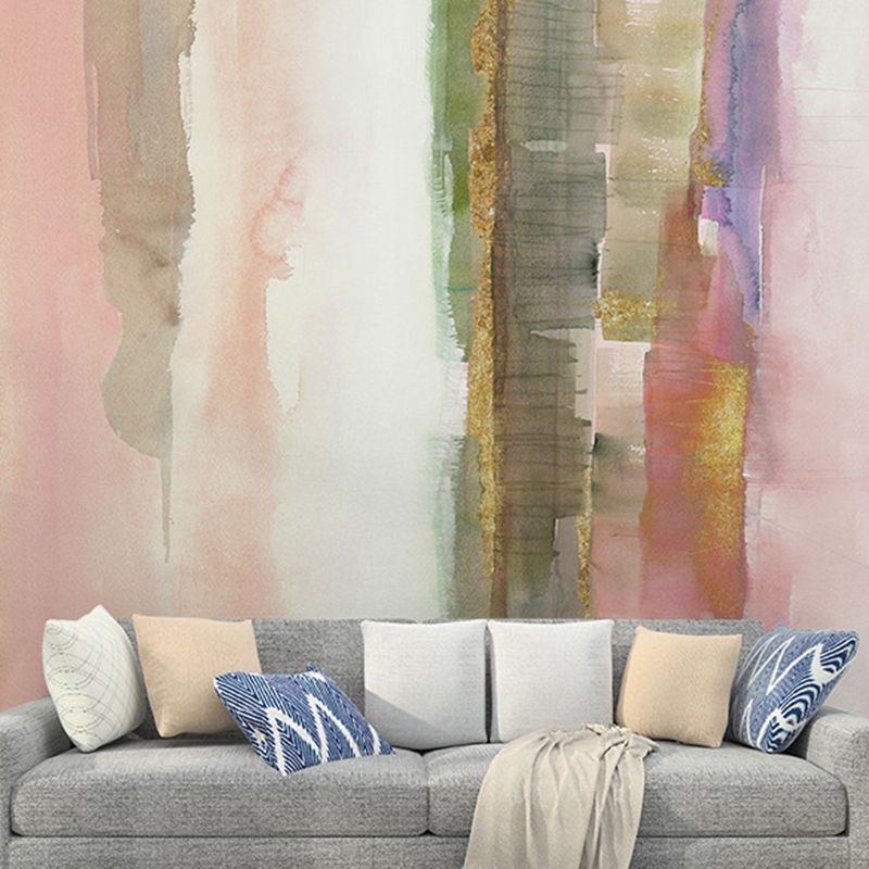 Multi Color Wall Murals Wash Painting Stain-Resistant Wall Art for Home Decor