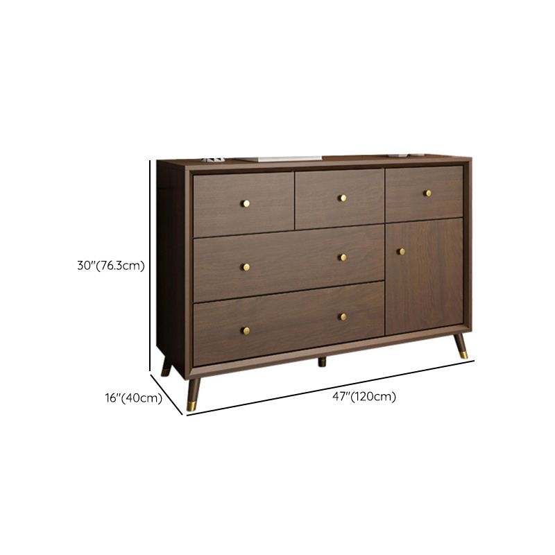 Wooden Chest Contemporary Glam Storage Chest Dresser with Drawers