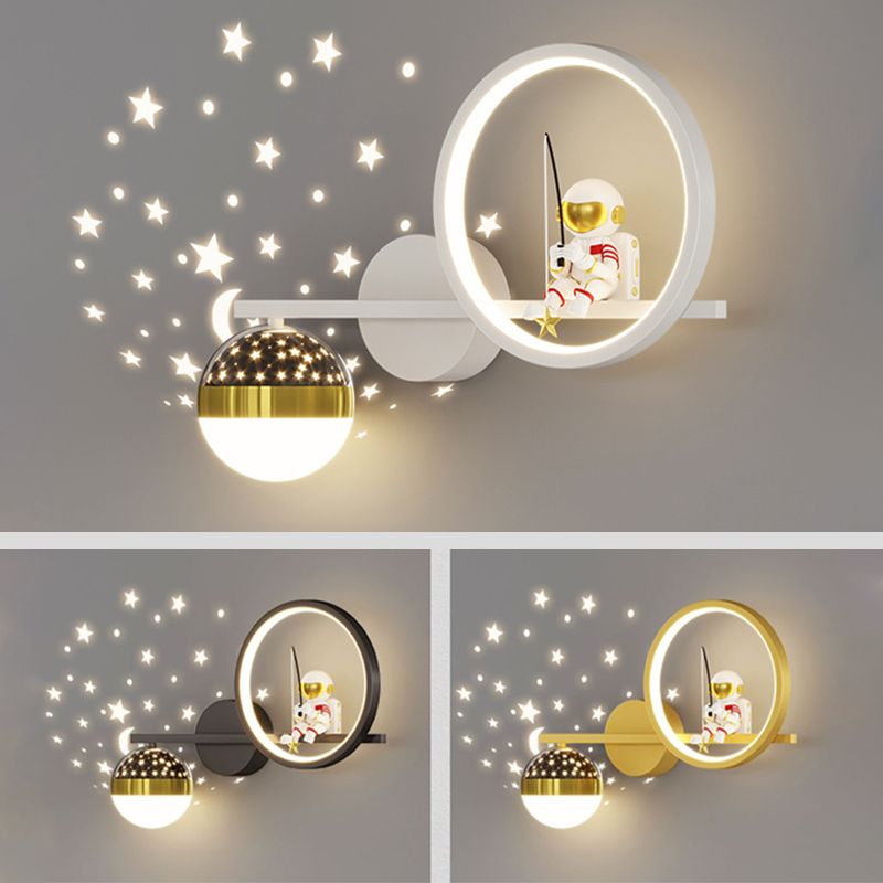 Children LED Wall Mount Light Cartoon Wall Light with Acrylic Shade for Bedroom