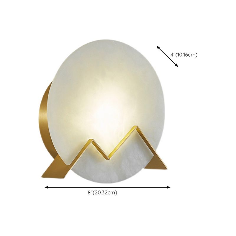 Single Golden Contemporary Shaded LED Metallic Wall Mounted for Bedroom