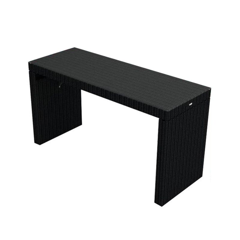 Modern Black Bistro Table Set 1/2/5/7 Pcs Wicker Bistro Set for Outdoor