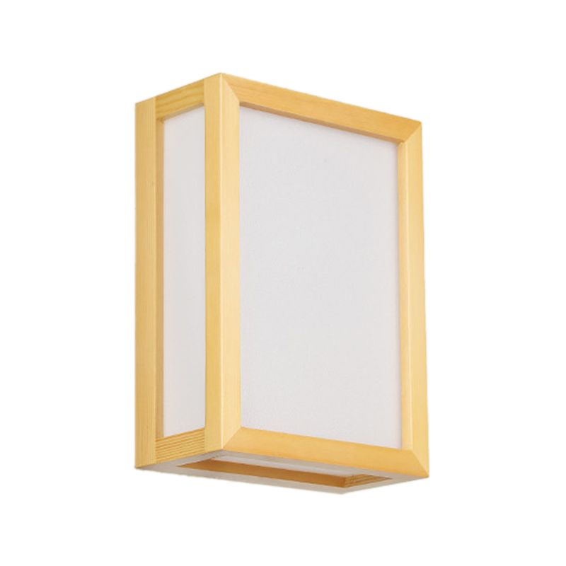 Rectangle Wall Lighting Modern Wood Wall Sconces for Bedroom