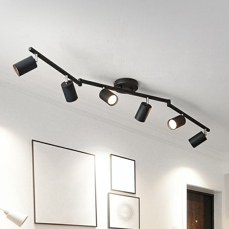 Lámparas de iluminación incrustadas metálicas tubulares de estilo nórdico Sala de estar 6 lámparas de techo