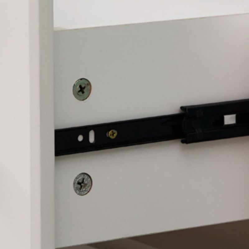 Closed Back Modern Bookcase Standard White Wooden Bookshelf with Shelves