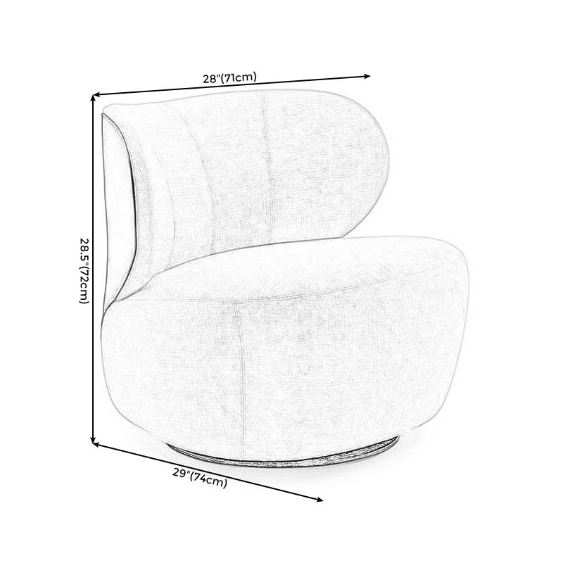 Bedroom Cotton Armless with Fabric Seat Fixed Back Accent Room Chair