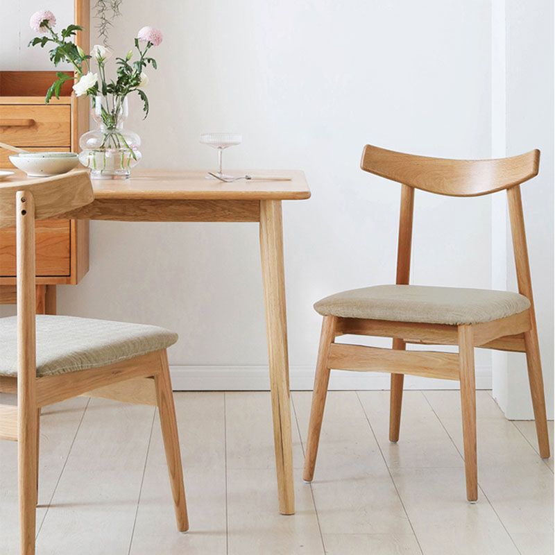 Sillas con respaldo abierto de estilo moderno, silla sin brazos con patas de madera para cocina