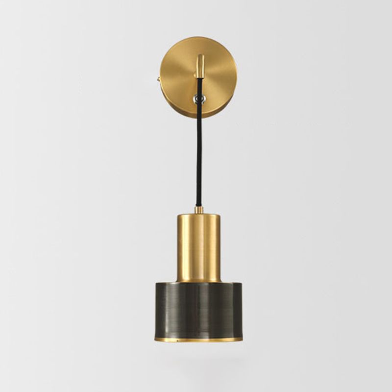 Metal Cylinder Wall Sconce Light Modern 1-Light Wall Sconce Lighting