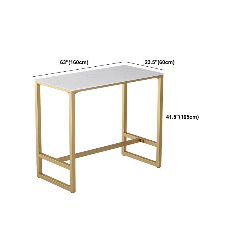 Glam 1/2/3/5 Pieces Counter Set Coffee Shop Trestle Stone Table and Stool Set