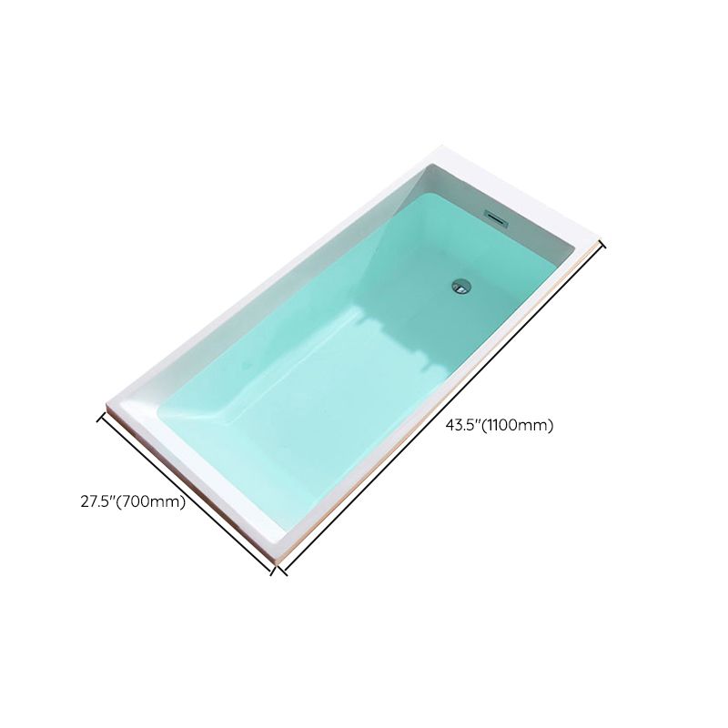 Modern Embedded Bathtub Acrylic Bath Tub with Drain and Massage Device