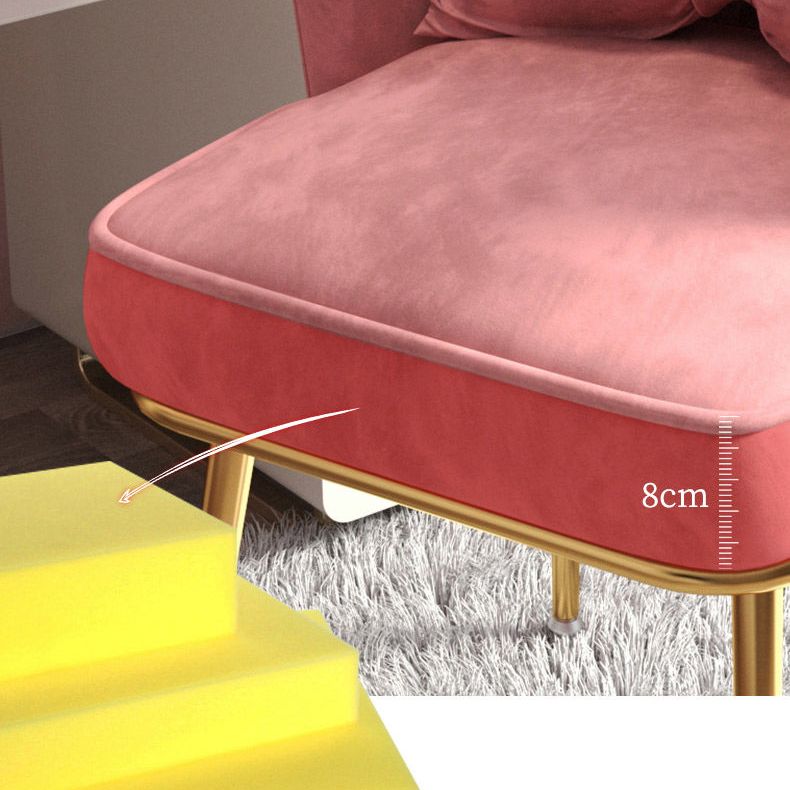 Chaise de salle à manger Glam, chaise à dossier solide de 21 po de large avec 4 pieds en métal pour la maison
