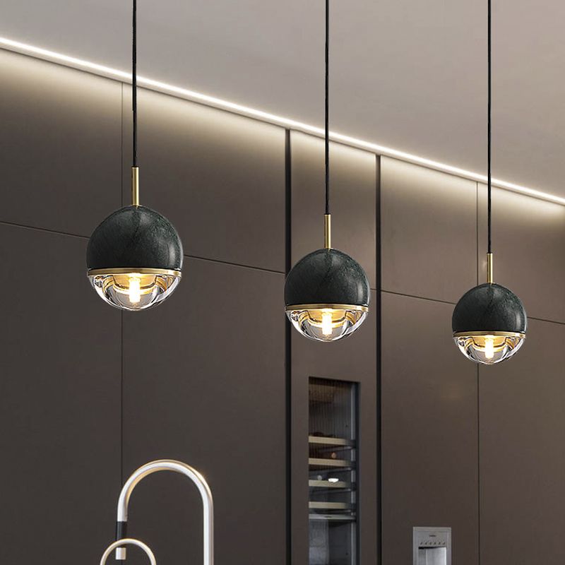 Noordse bolvormige hanger verlichtingsarmatuur stenen slaapkamer plafond hanglampje