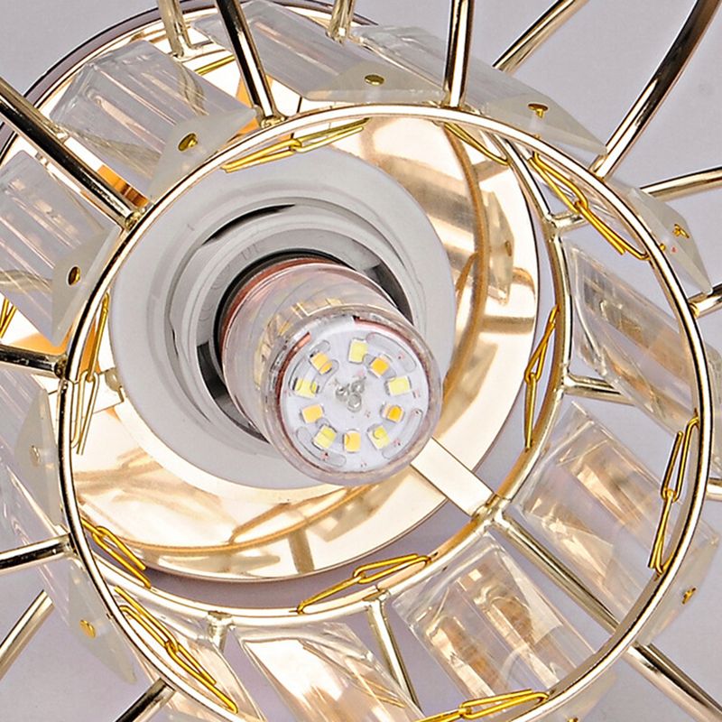 Crystal Geometric Flush Mount Lights Contemporary Style 1 Light Flush Mount Fixture