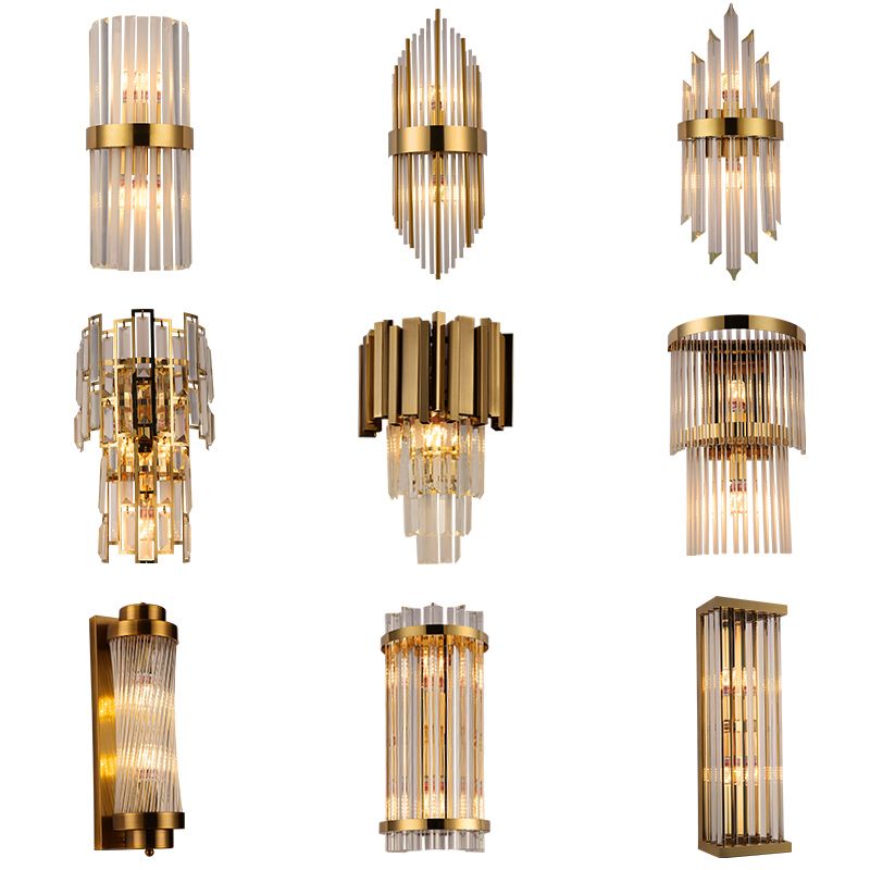 Wall Mounted Lighting Minimalist Style Crystal Wall Sconce Lighting