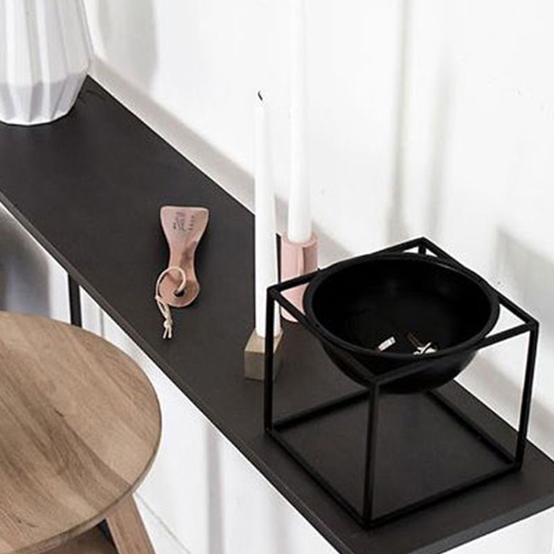Rectangle Contemporary Console Accent Table Antique Finish Console Sofa Table in Metal