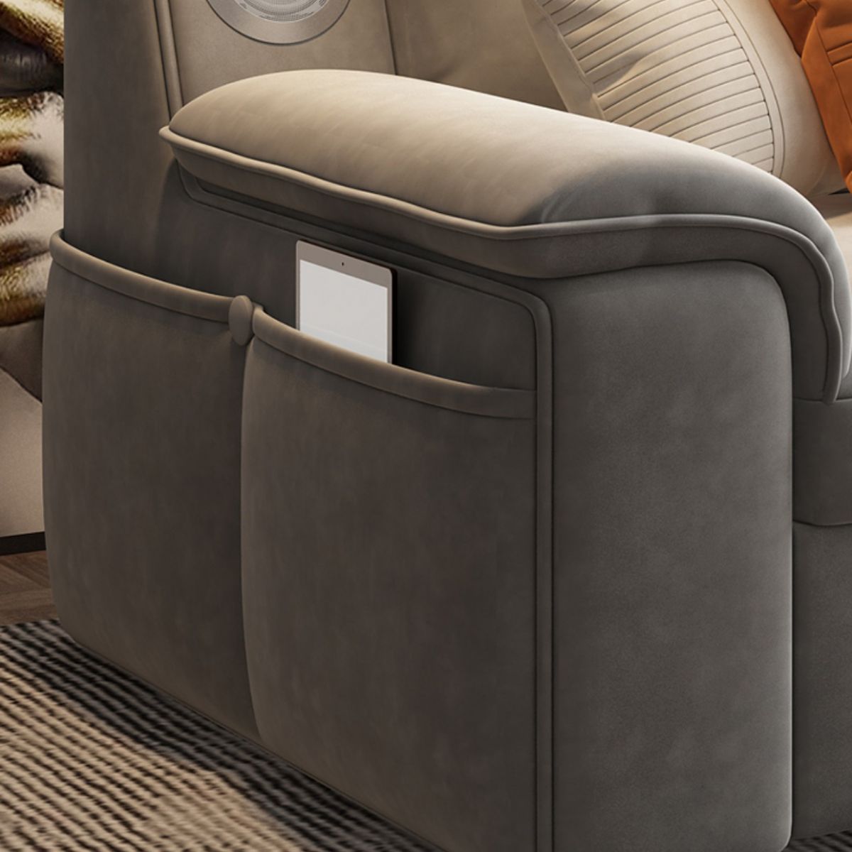 32" Wide Scandinavian Sofa Futon Foldable Sleeper Sofa with Storage