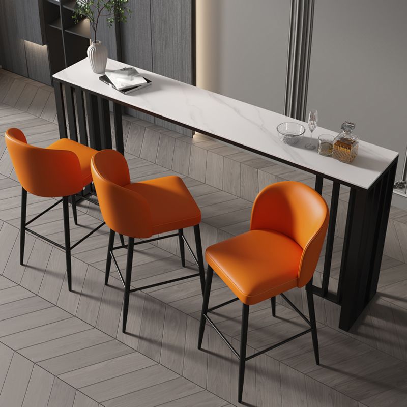 Contemporary Style Sintered Stone Table Rectangle Bar Counter Table for Home