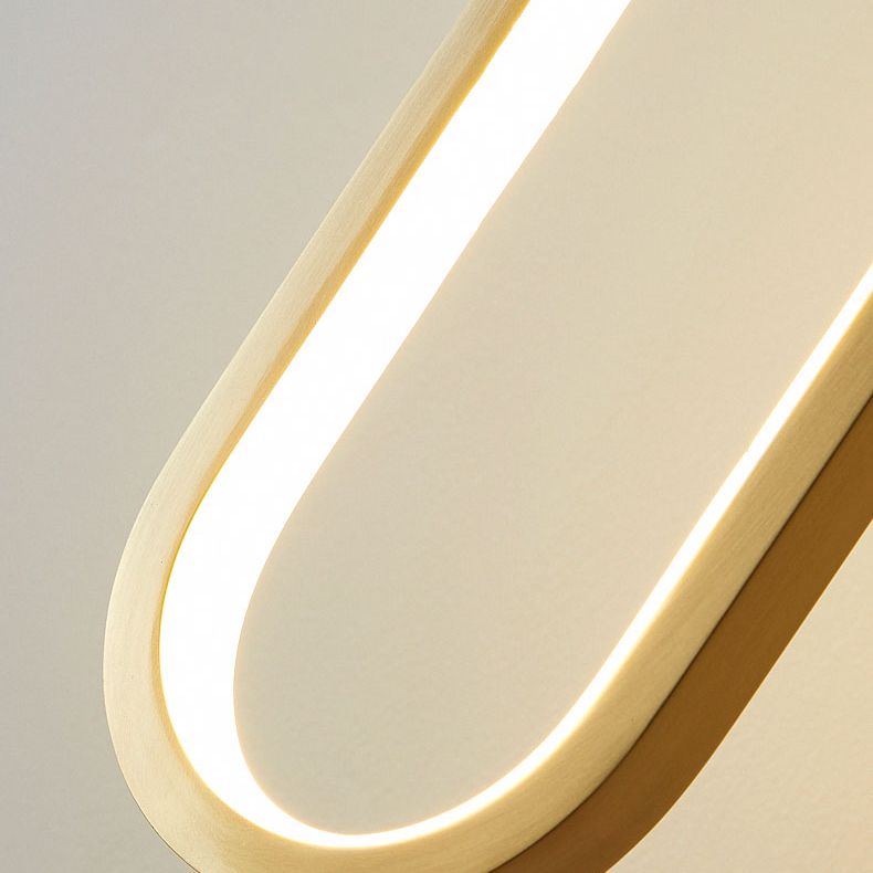 Oval Wall Mount Light Fixture Simplicity Style Metal LED Bedroom Wall Light Sconce