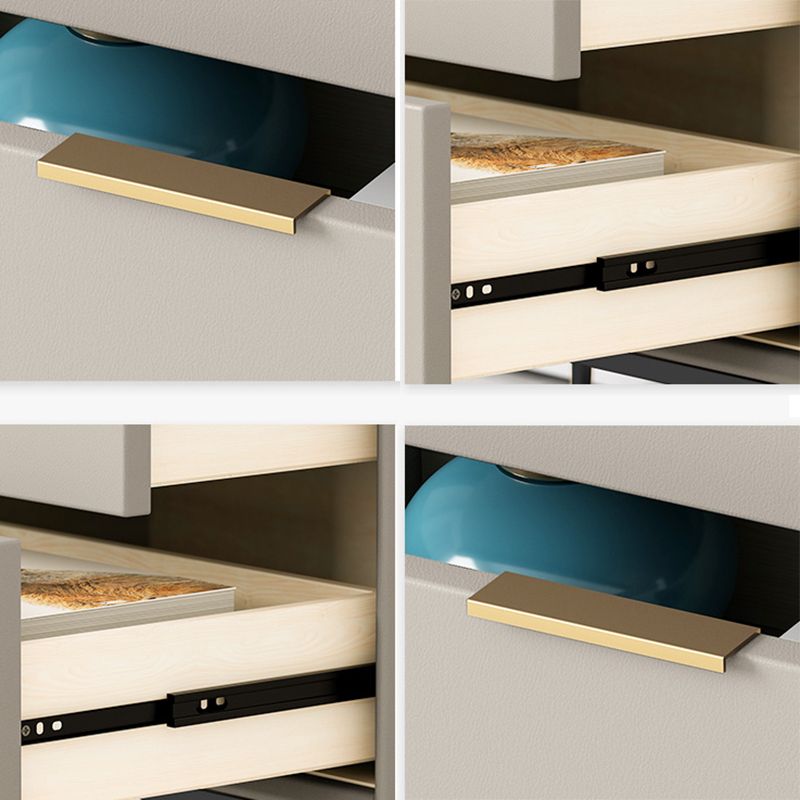 Glam Stone Storage Chest Bedroom 15.7" Wide Vertical Chest with Drawers