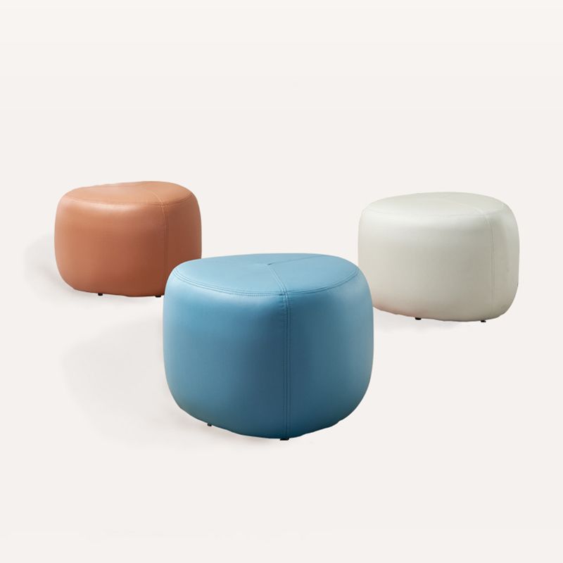 Fade Resistant Specialty Ottoman Contemporary Faux Leather Pouf