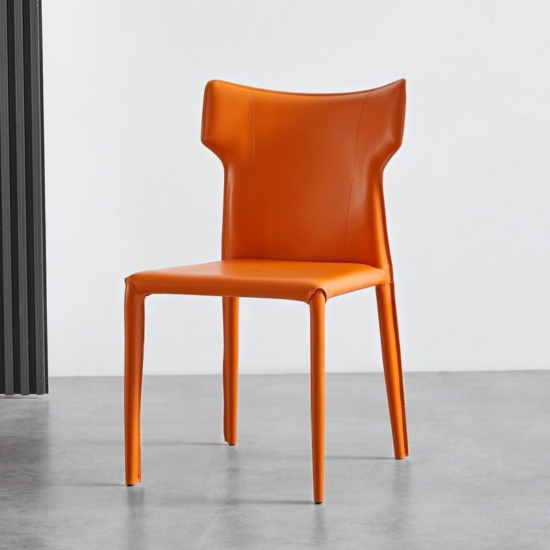 Contemporary Upholstered Armless Chair Kitchen Wingback Dining Chair