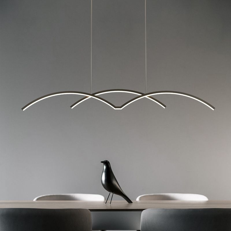 Linear Island Lights Modern Kitchen Island Lighting Metal 2 Light Island Pendant Lights