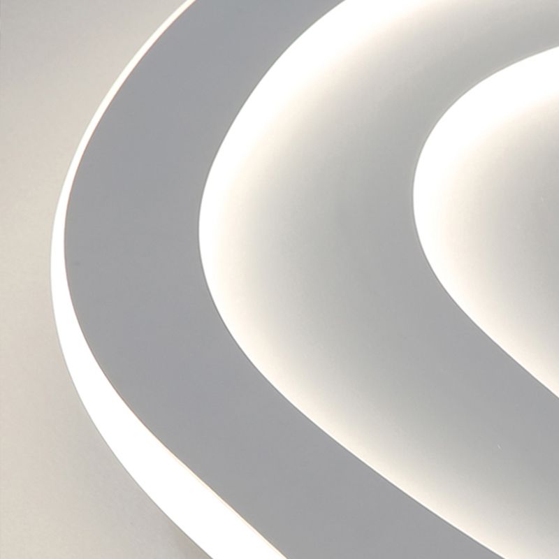 16"/20"/23" Long Flush Ceiling Light Fixture with Acrylic Shade Modern Flush Mount