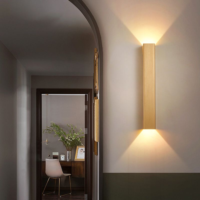 Square Shade Metal Wall Light Modern 2-Lights Wall Mounted Lighting