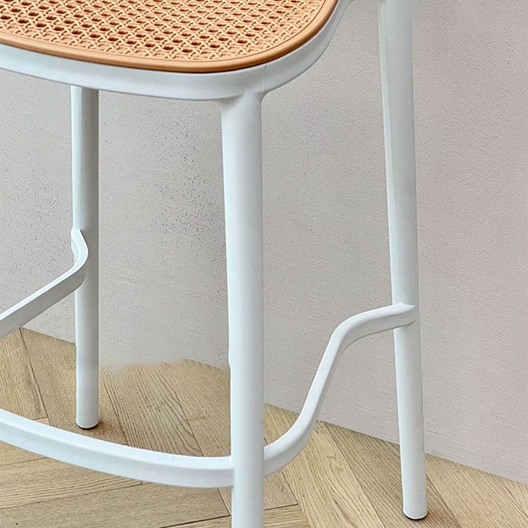 Plastic Stackable Bar Stool Modern Backrest Bar Stools for Dining Room