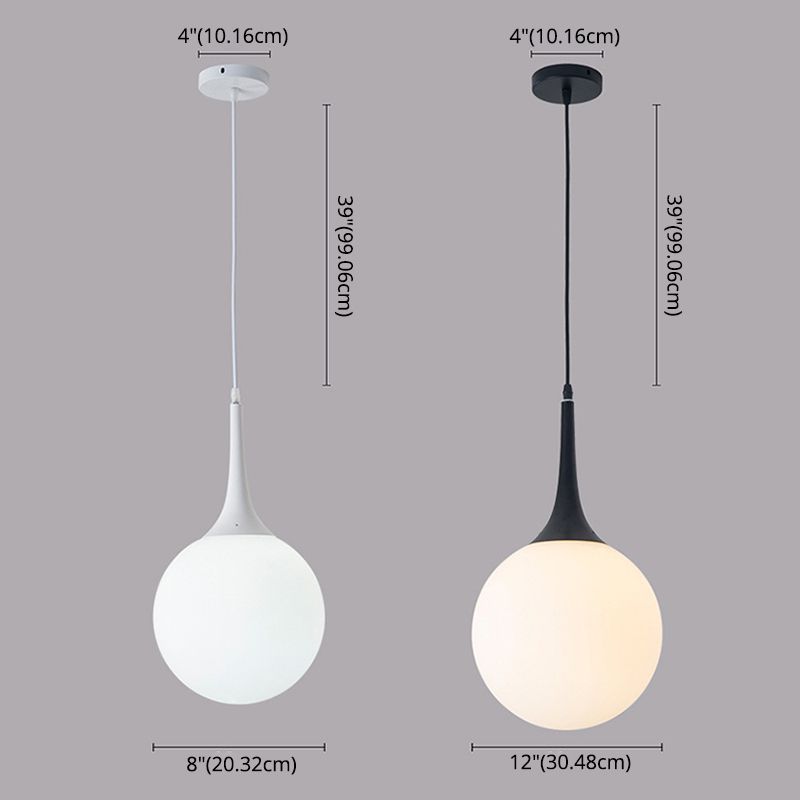 Glass Ball Hanging Ceiling Light Simplicity Pendant Lighting Fixture for Dinning Room