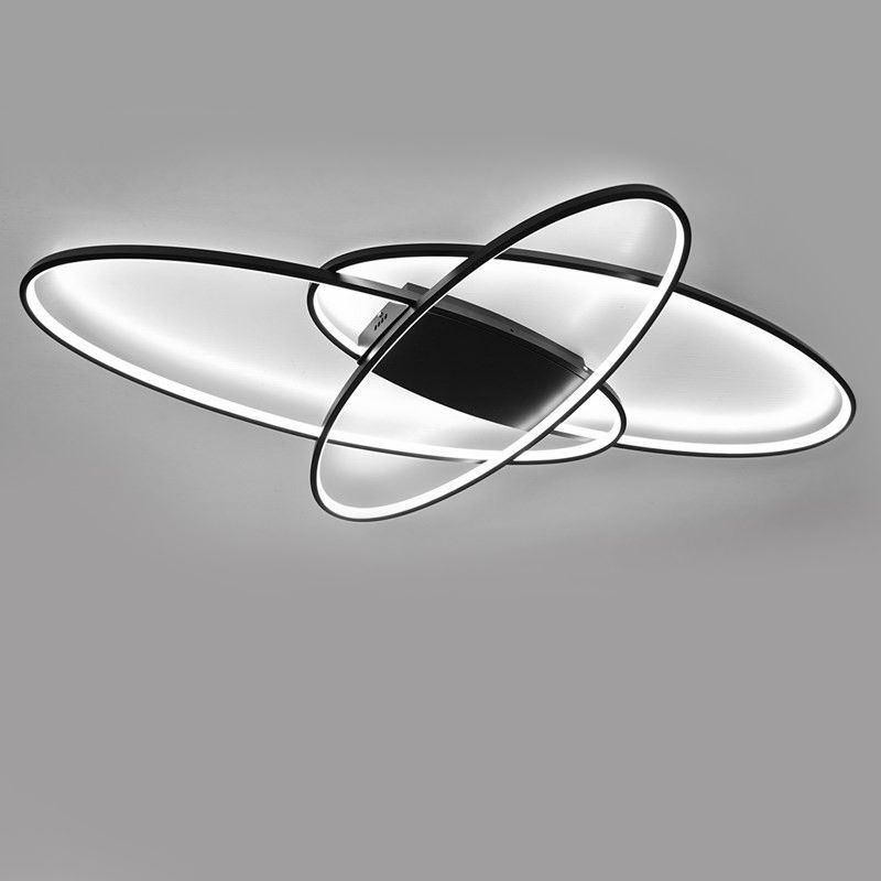 Lámparas semi empotradas con anillo de metal ligero de montaje semi empotrado con luces múltiples de estilo moderno