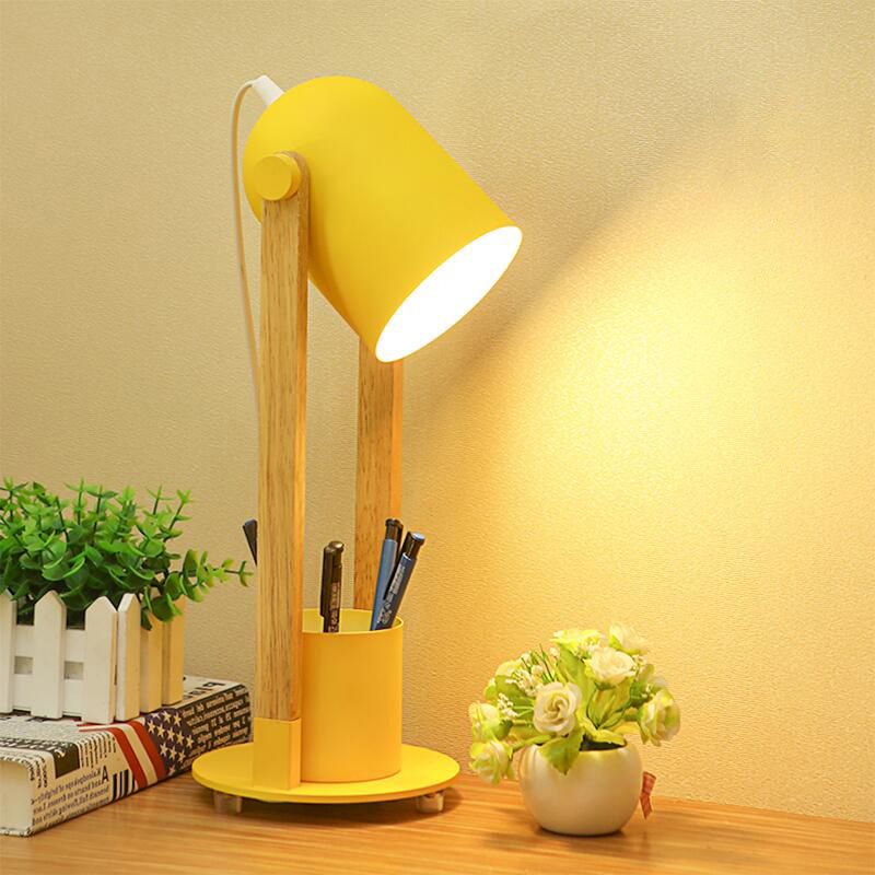 Macaron Simplicity Bell Lampada da tavolo Lampada metallizzata per camera da letto con supporto a penna