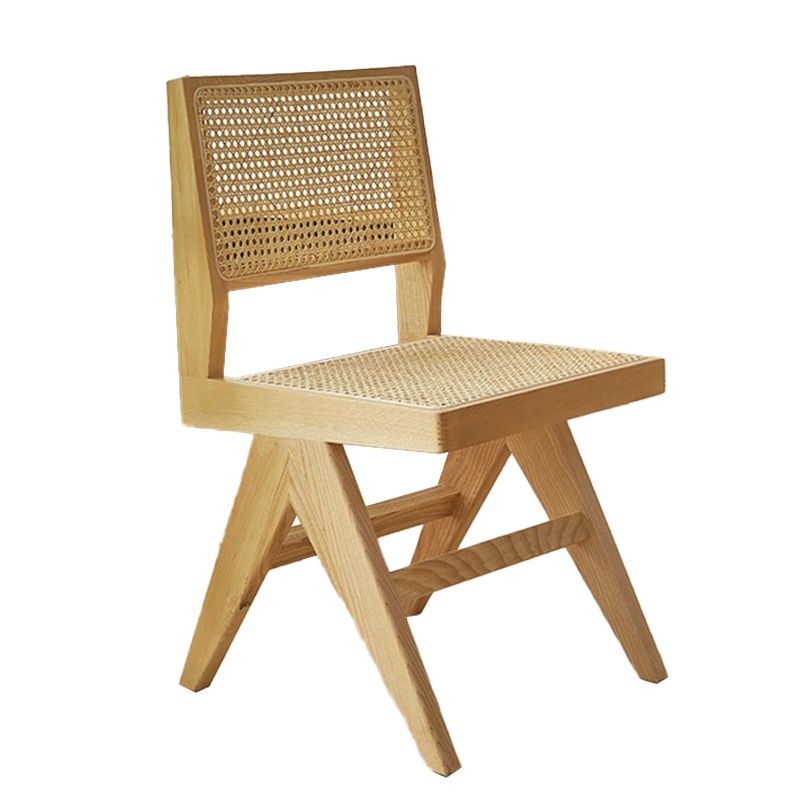 Traditional Dining Set 1/5/7 Pcs Rectangle Solid Wood Dining Table with Armless Chairs