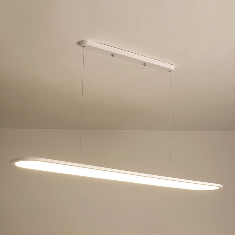 Ovaal eenvoud eiland hanger minimalistisch eetkamer metalen led 1-licht eilandlicht