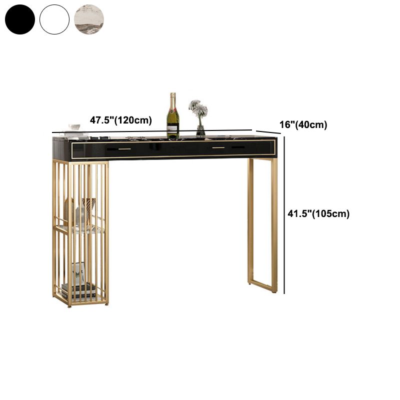 Modern 1/2/3 Pieces Counter Height Set Rectangle Indoor Pub Dining Set with Storage