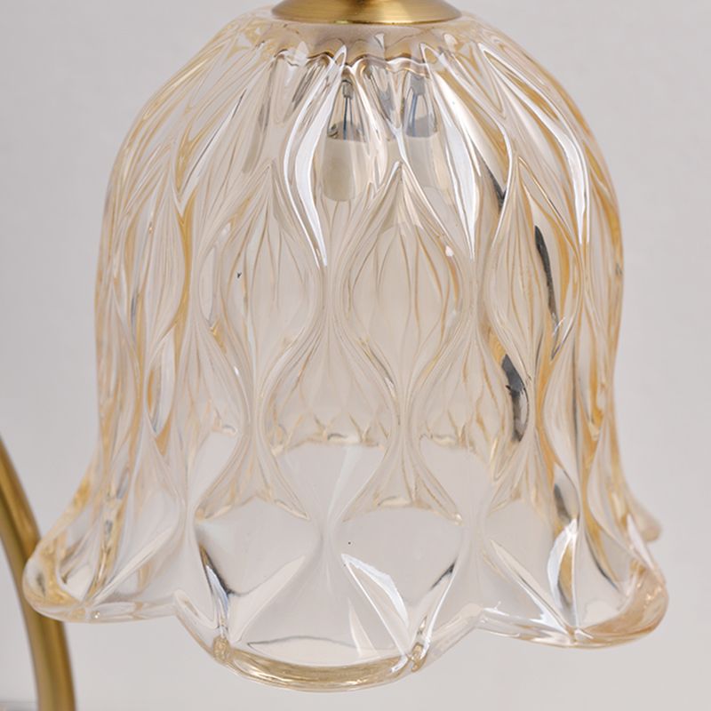 Modern Minimalist Style Dome Nightstand Lamp Glass 1 Light Table Light for Living Room