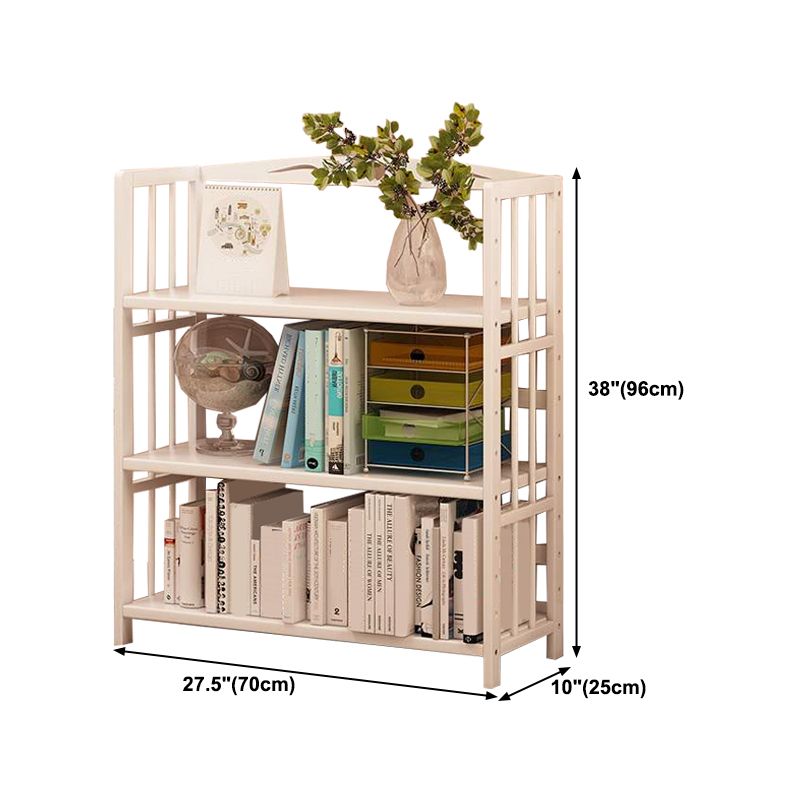 White Manufactured Etagere Bookshelf Modern Open Vertical Bookcase