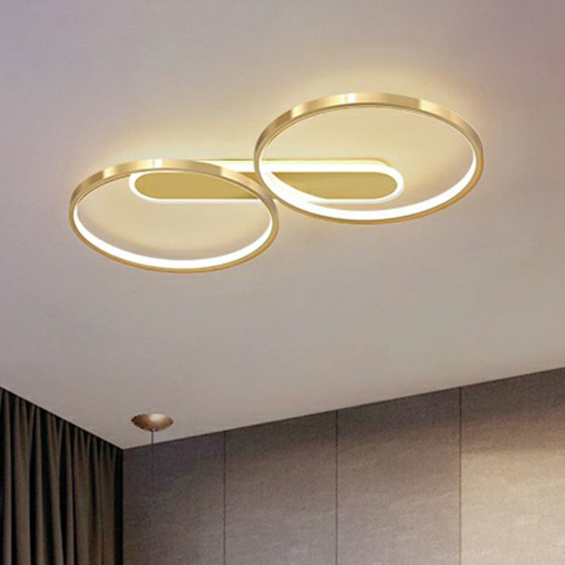 Golden Circle inbouwlamp minimalisme LED metalen plafondlamp voor slaapkamer