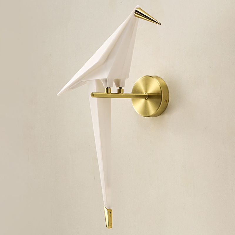 Modern Metal Wall Sconce Bird Shape Wall Light with Acrylic Shade for Living Room