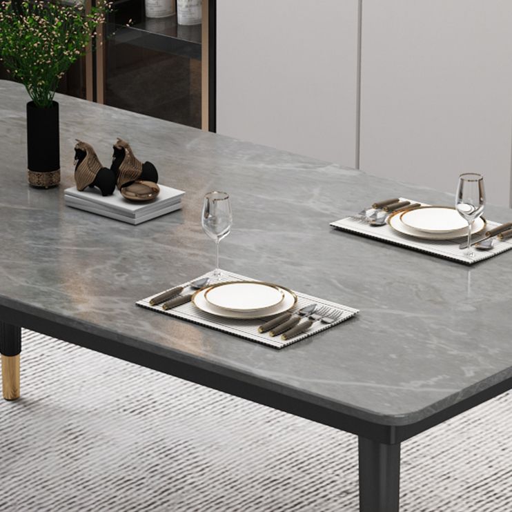 Moderne gesinterde stenen tafel, rechthoekige keukeneettafel met 4 poten